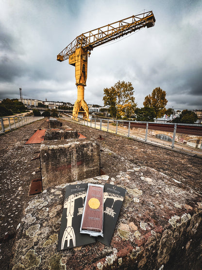 La tablette de chocolat La Grue Jaune X Vincent Guerlais