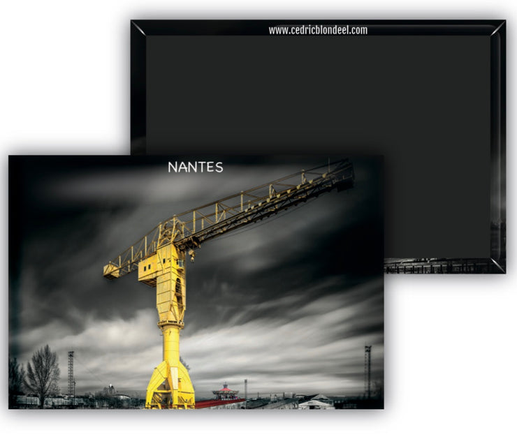 Magnet rectangulaire Nantes LA GRUE JAUNE