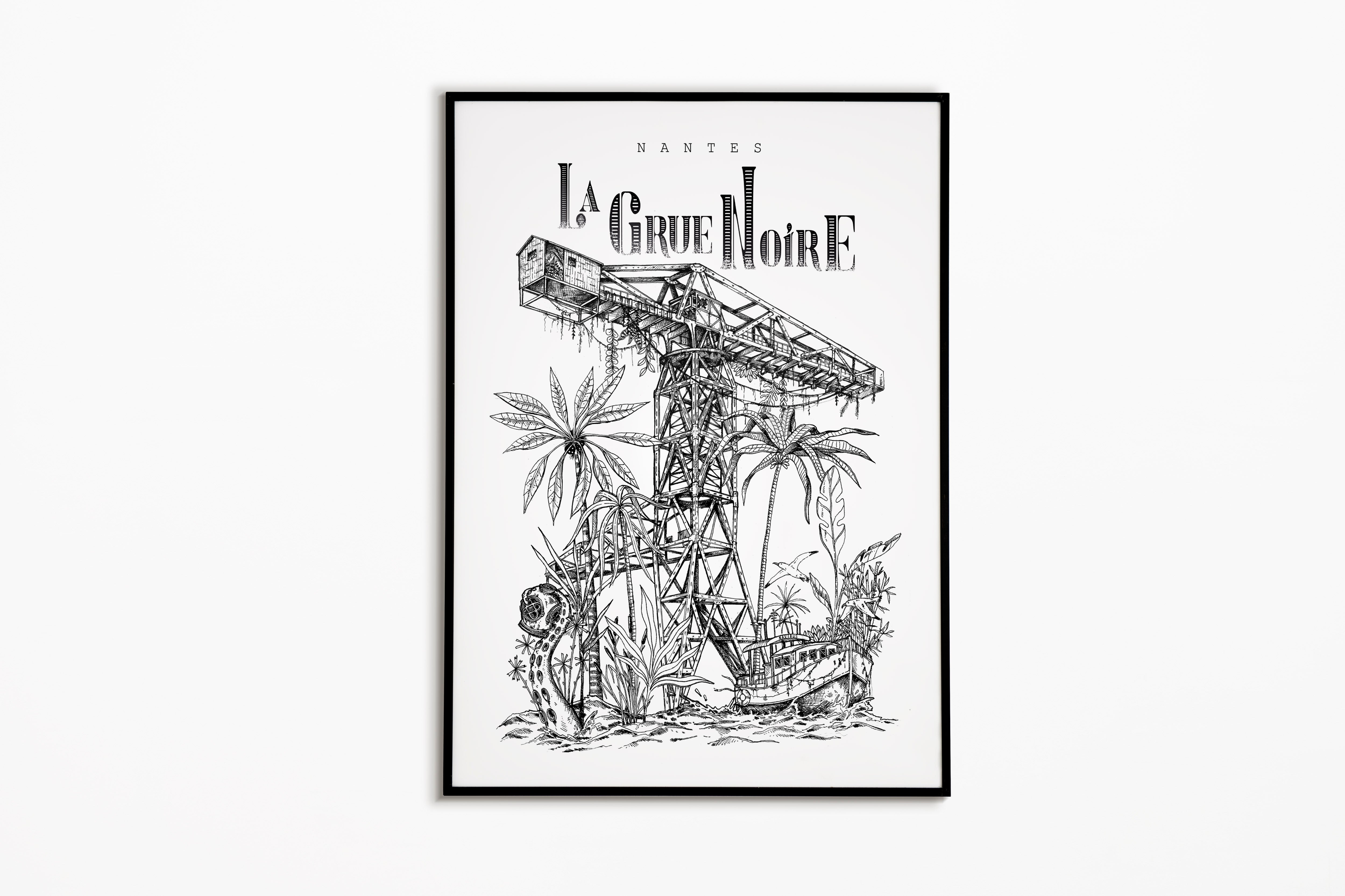 La Grue Noire - Illustration de Geoffrey Berniolle