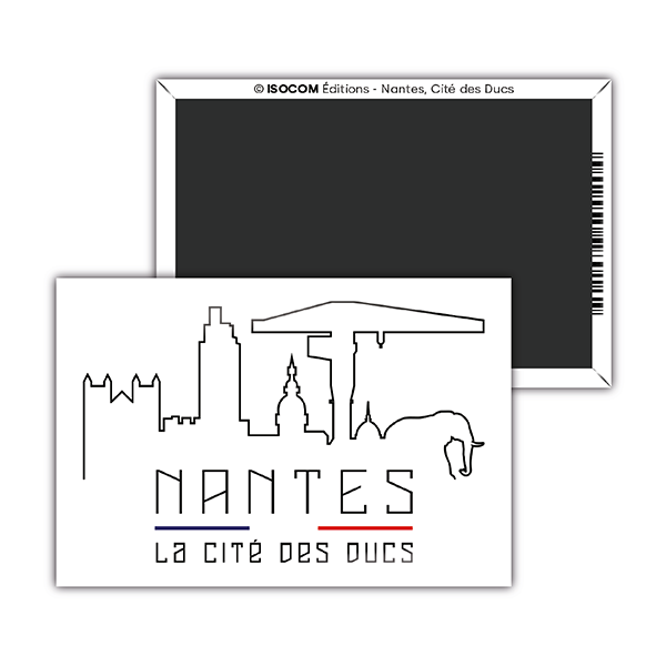 Magnet rectangulaire NANTES CITÉ DES DUCS SKYLINE