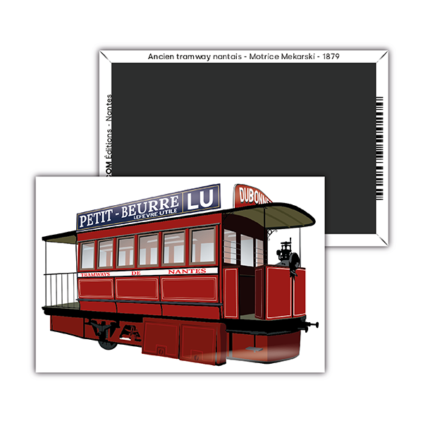 Magnet rectangulaire NANTES TRAMWAY ANCIEN LU