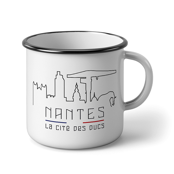 Tasse émaillée Cité des ducs Skyline