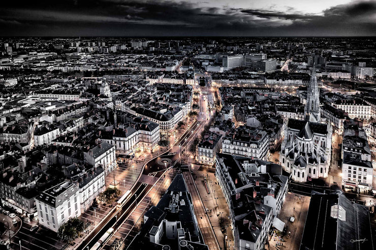 PHOTO OPEN CEDRIC BLONDEEL : Vue sur Nantes la nuit