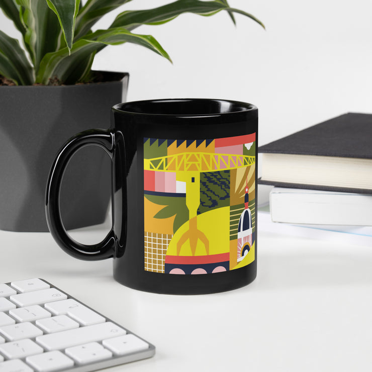 Le Mug POP noir de La Grue Jaune