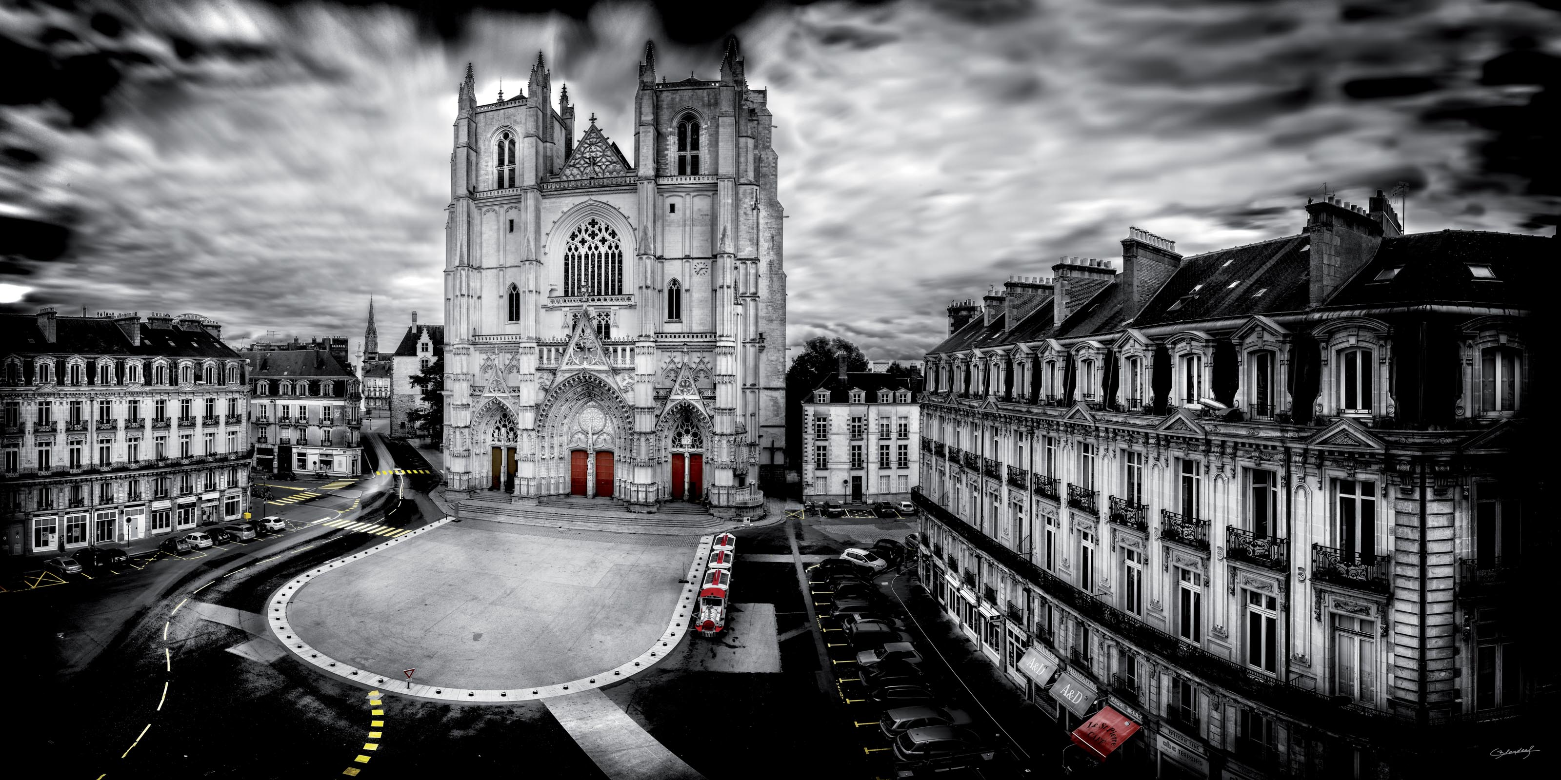 Poster Photo A3 de Nantes par Cédric Blondeel - La Grue Jaune