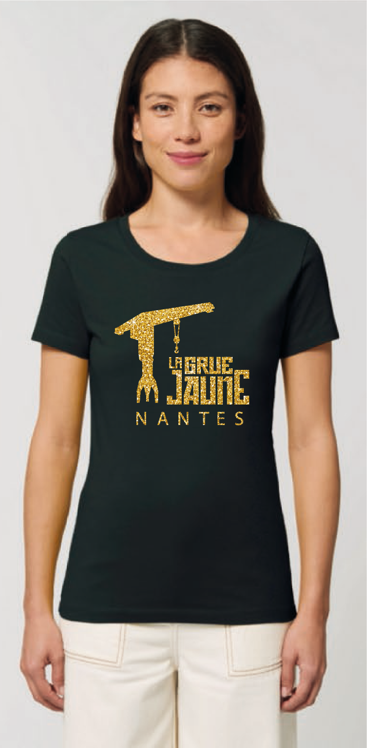 TEESHIRT Original Paillettes Coupe Cintrée - La Grue Jaune